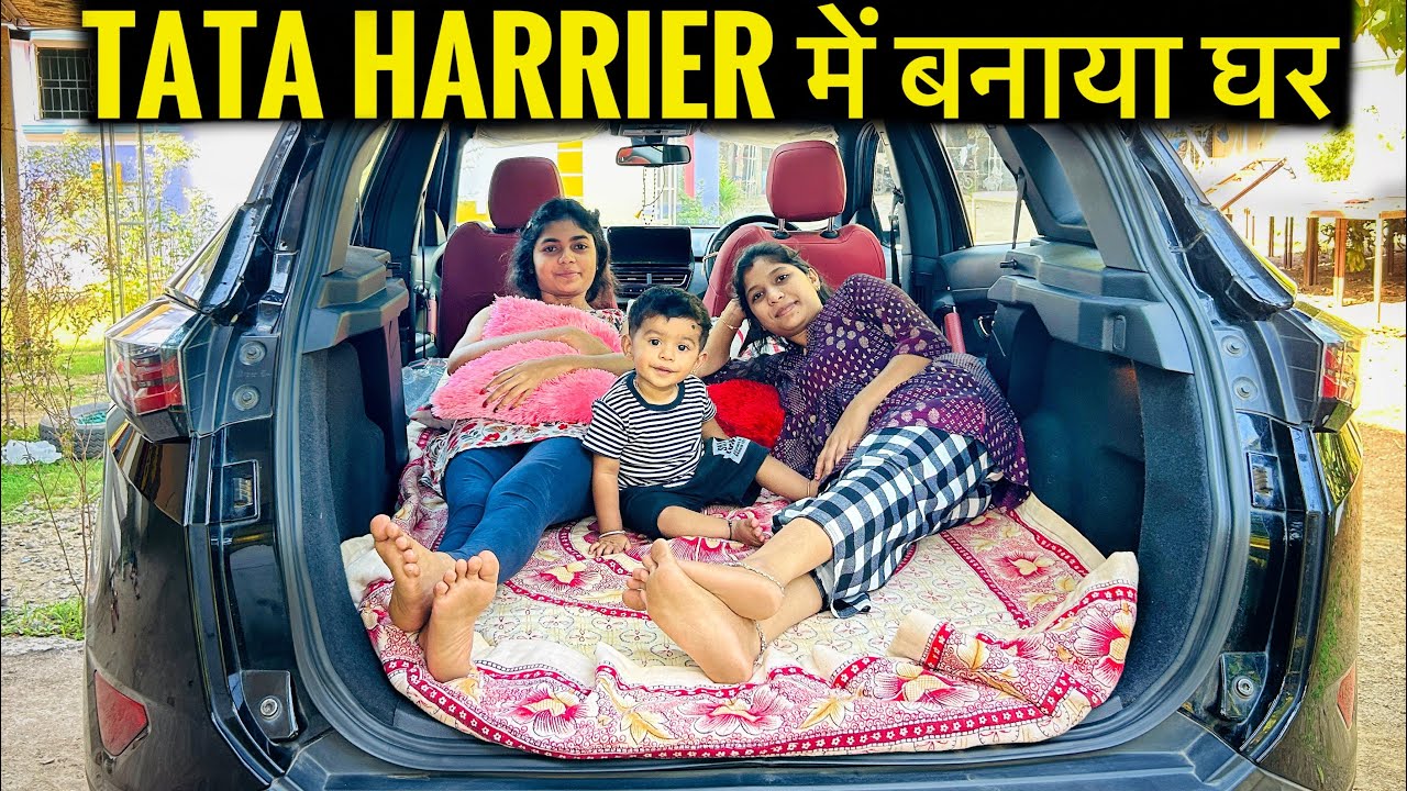 Car Me Sone Ke Liye Ghar Bana Diya 😃 || Tata Harrier House 🏠 