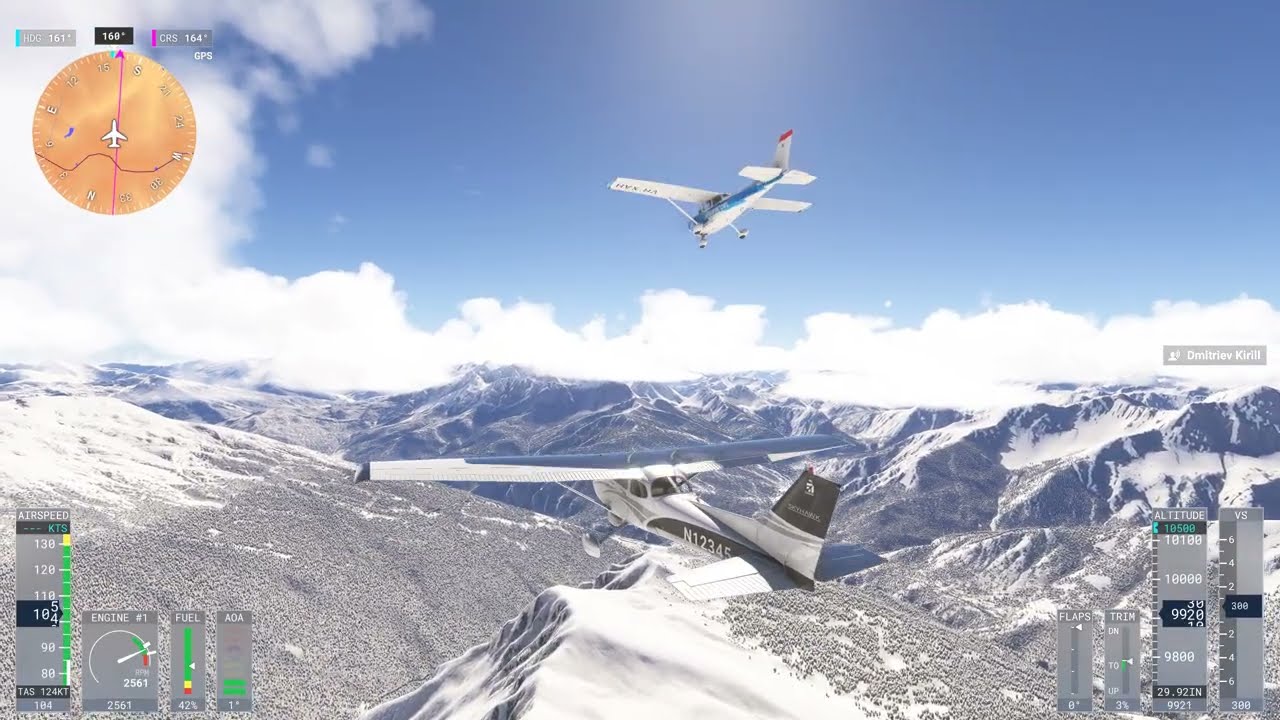 Microsoft Flight Simulator 2024 полет вдвоем на Cessna C172