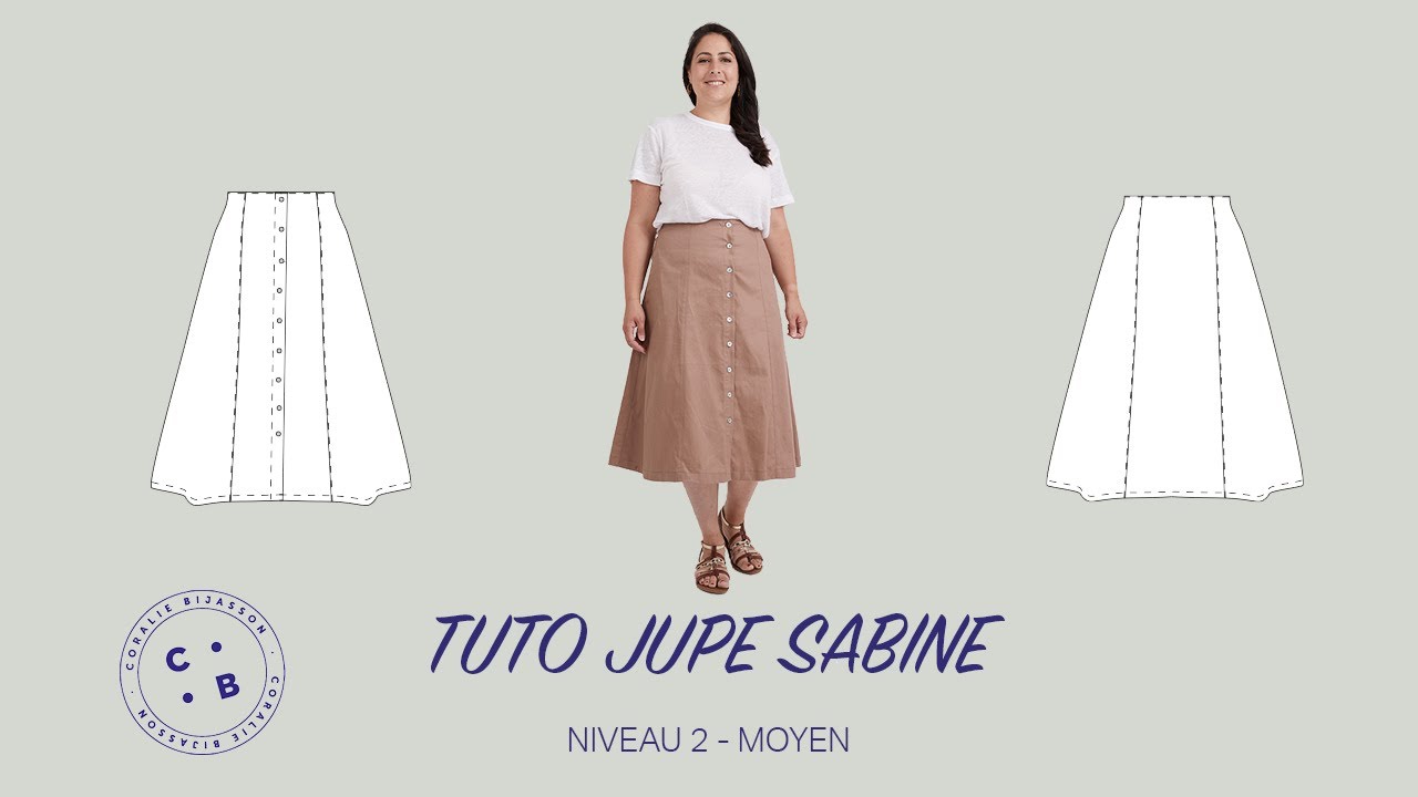 Sabine, le tuto du patron de couture de la jupe Sabine version midi