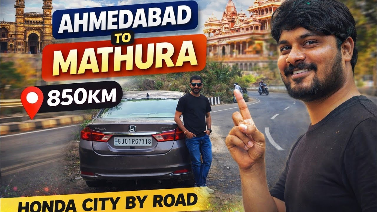 Ahmedabad to mathura by road 850km trip part 1 honda city cvt cng
