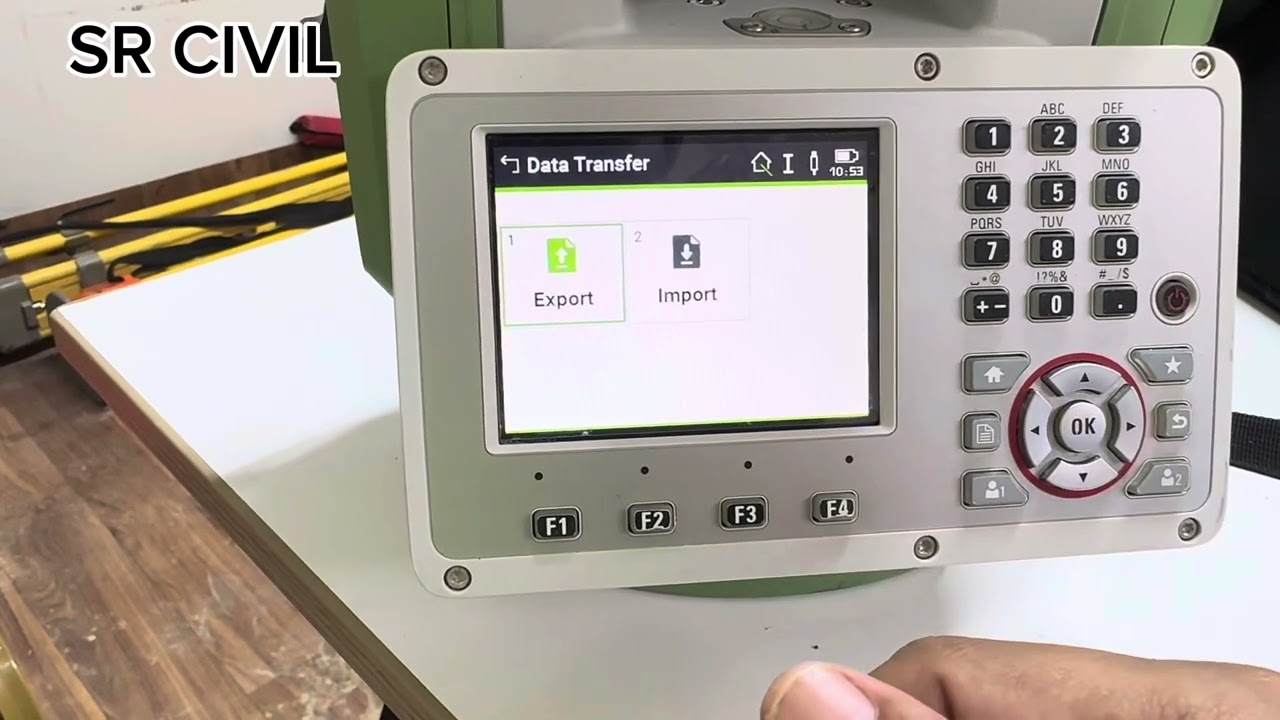 How to import and export data(Jobs) from total station to USB in Text, Csv format Urdu & Hindi