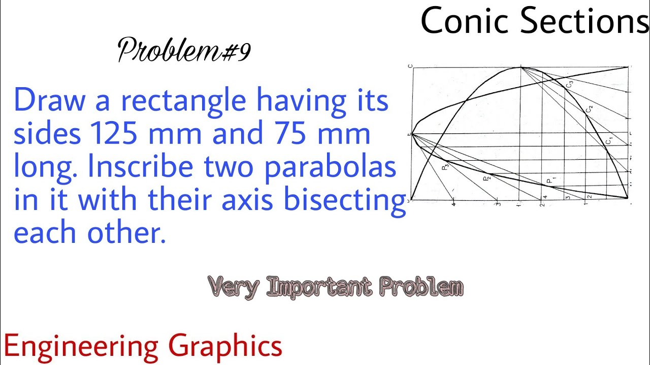 29. Construction of a Parabola by Rectangle Method | Problem#9 | Conic Section