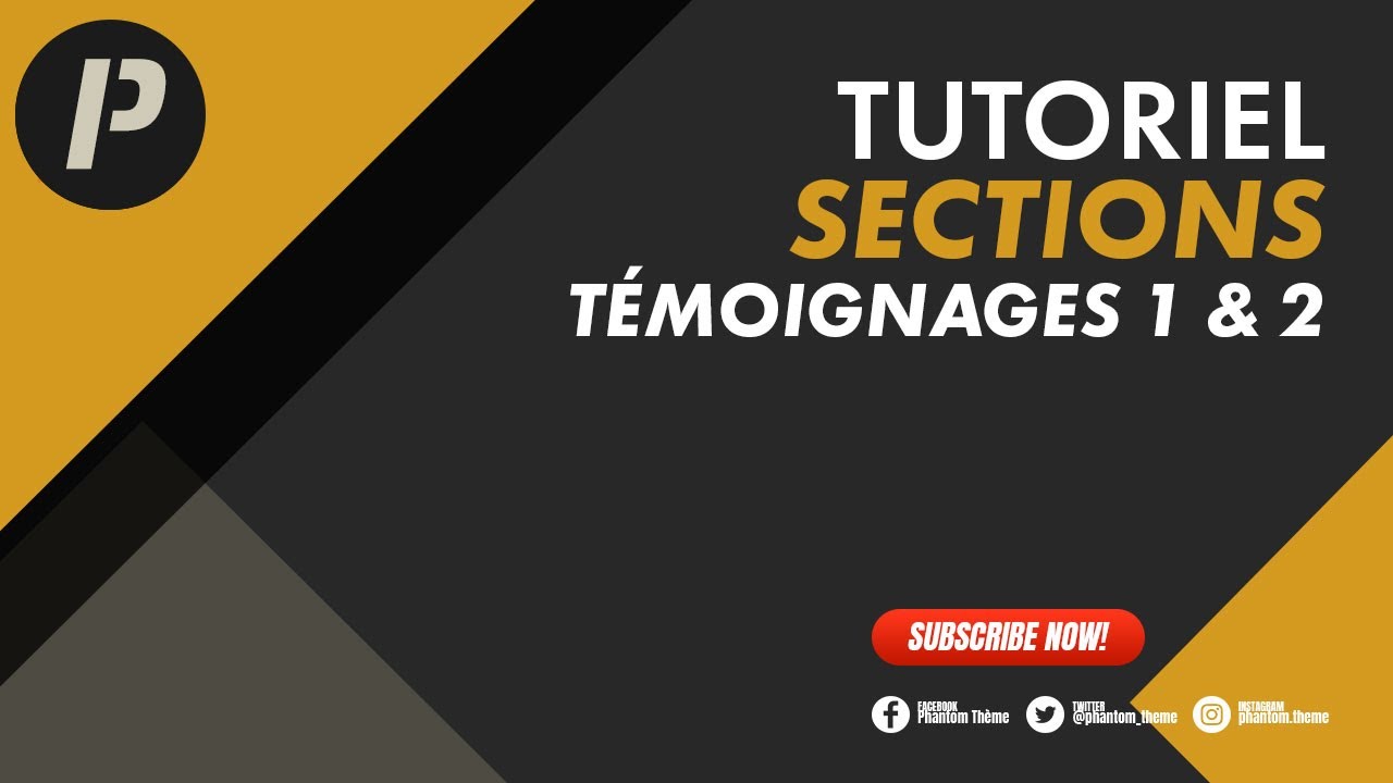 Sections - Témoignages 1, 2 - Tutoriel Phantom Thème (Shopify)