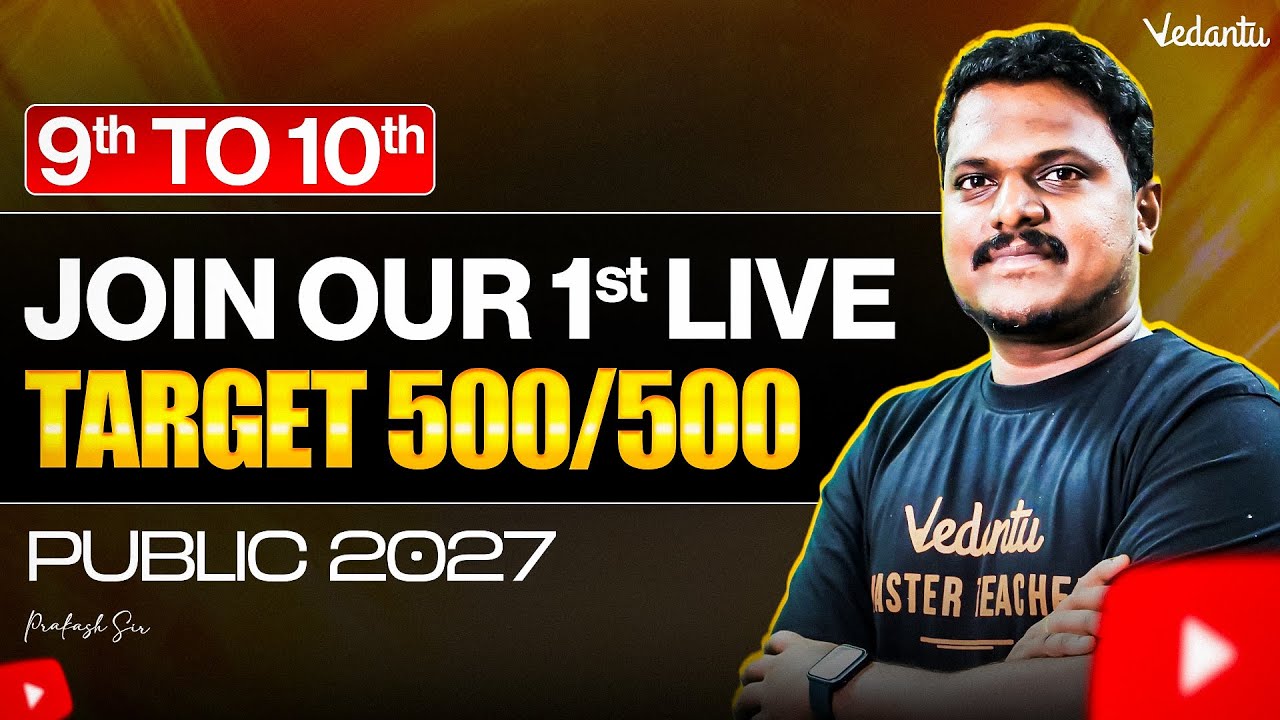 9th to 10th Target 500🔥 | Public Exam 2027 | Prakash Sir