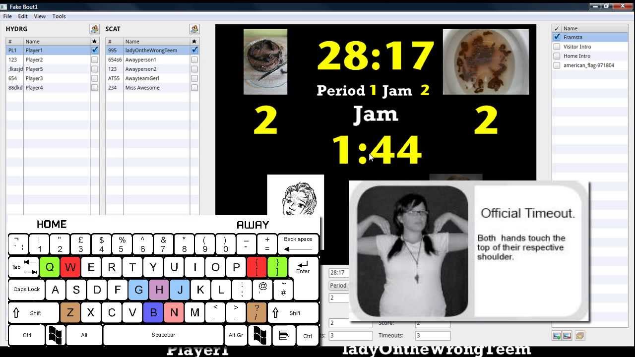 Poang Roller Derby Scoreboard Free Program   Tutorial from Start to Finish
