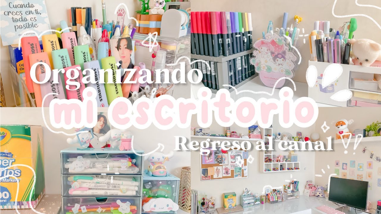 Organizando mi escritorio + regreso al canal 🌷📓