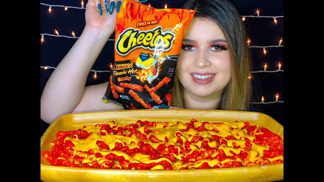ASMR XXTRA HOT CHEETOS WITH CHEESE MUKBANG (No Talking) EATING SOUNDS❤️ #hotcheetos #Mukbang #ASMR