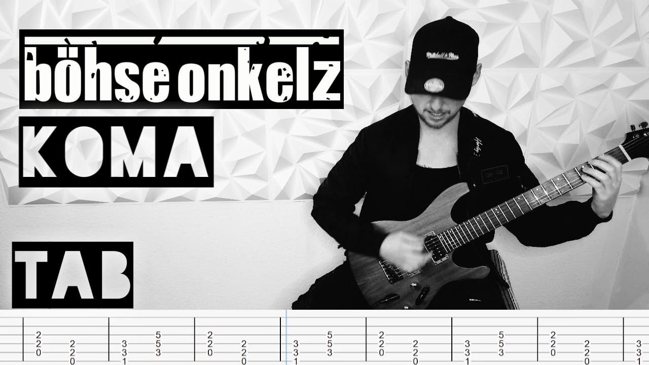 Böhse Onkelz - Koma - Eine Nacht die niemals endet | Guitar Cover | Tab