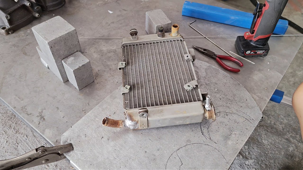 Aluminum  tig welding เชื่อมอลูมิเนียม ซ่อมหม้อน้ำมอเตอร์ไซค์ 13/01/26