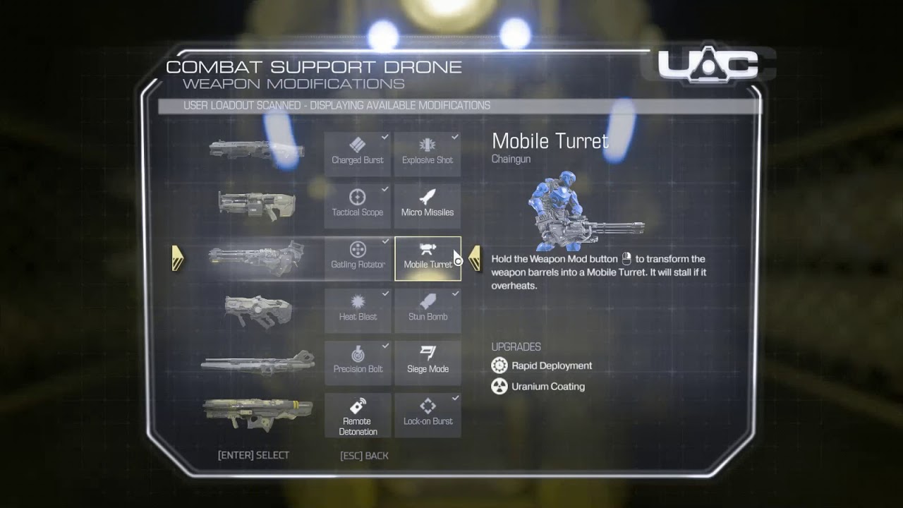 DOOM (2016) - 08 Advanced Research Complex - Weapon mod field drone