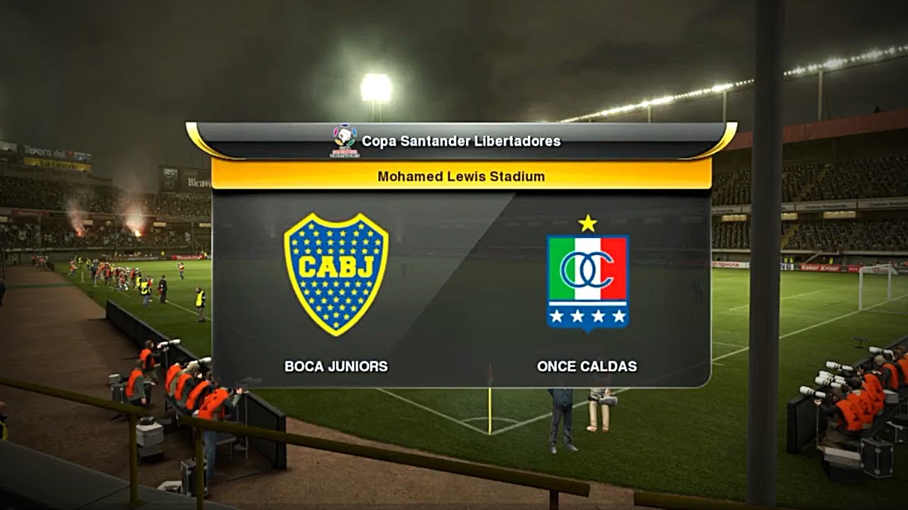 PES 2013 Boca juniors vs Once caldas (fase de grupos) Copa libertadores