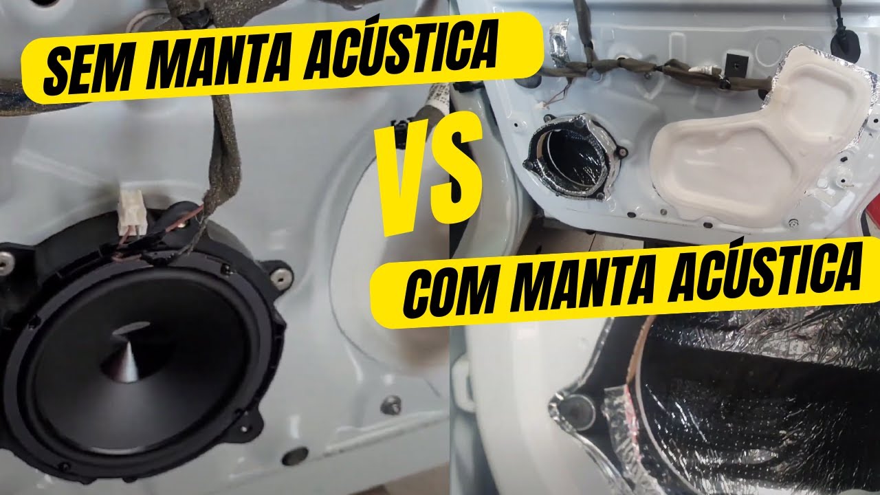 COMPARAÇÃO KIT 2 VIAS HERTZ DSK 165 COM E SEM MANTA ACÚSTICA - MODULO DE CONFORTO TURY CAPTUR