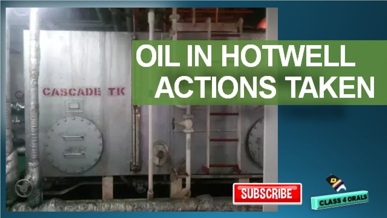 Oil in Hotwell Actions Taken (Cascade Tank) | Boiler Feedwater System | Scum Blowdown |Oil in Boiler