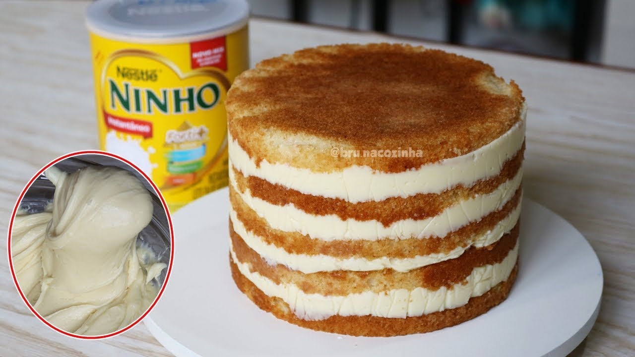RECHEIO LEITE NINHO QUE NÃO VAI AO FOGO E SEM CHANTILLY - Bru na Cozinha