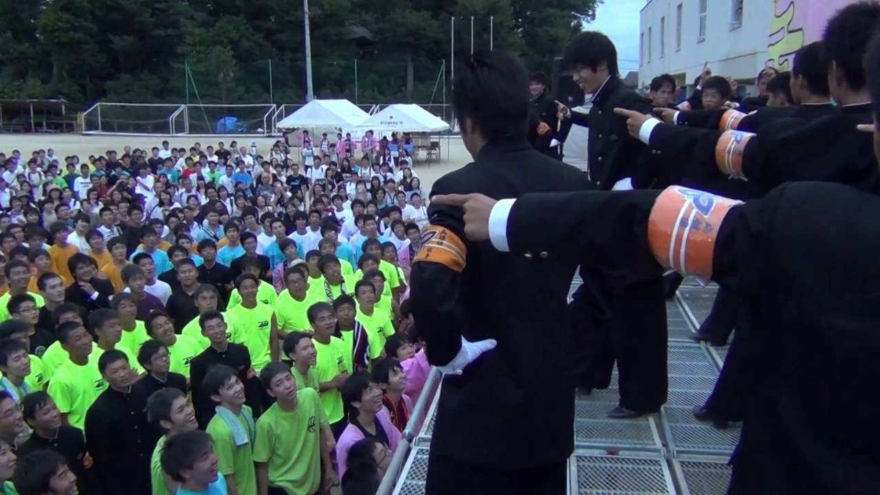 2016川越高校くすのき祭・中夜祭・応援部による掛け合い学注→第二応援歌
