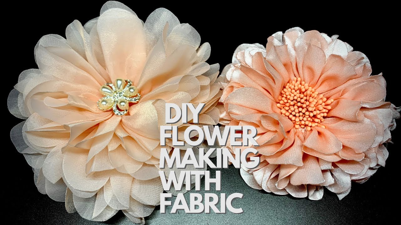 DIY flower making with fabric / como hacer flor con chiffon