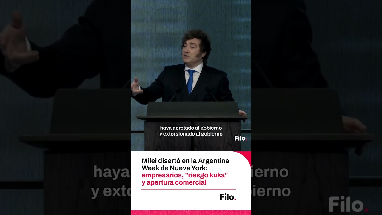 Milei disert&oacute; en la Argentina Week de Nueva York: empresarios, 