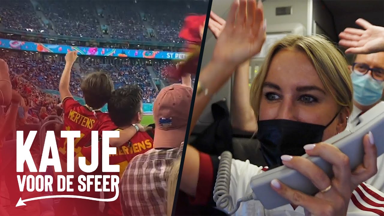 Kat Kerkhofs zet vliegtuig Rode Duivels-families op stelten | Katje voor de Sfeer