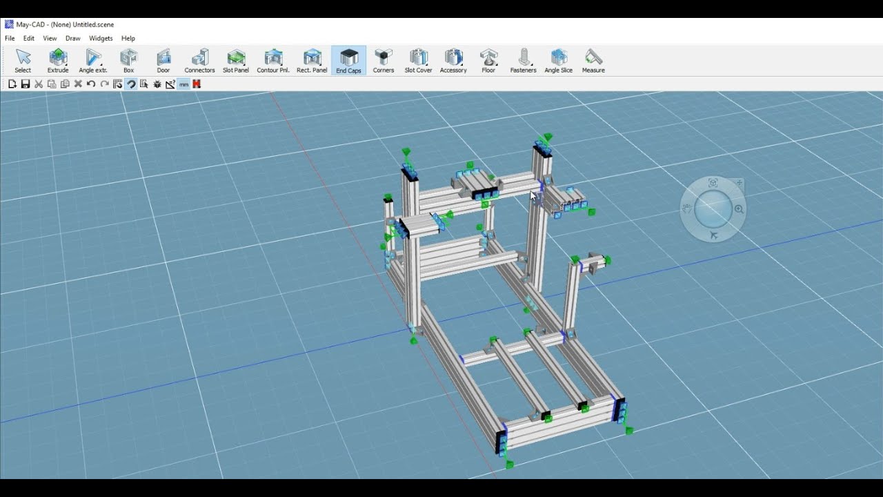 TUTORIAL Come costruire una postazione di guida per simulatore in profilati di alluminio disegnare 2