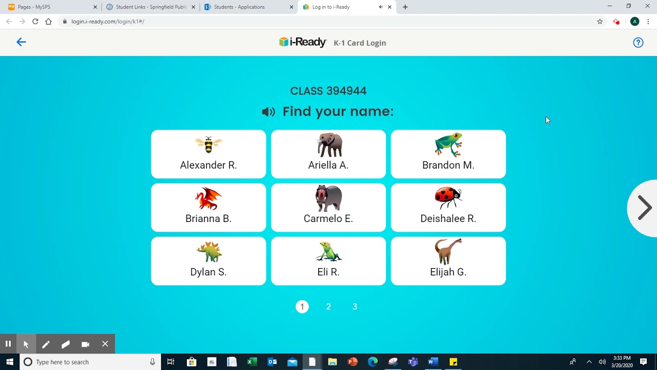 Kindergarten Iready Login Procedure