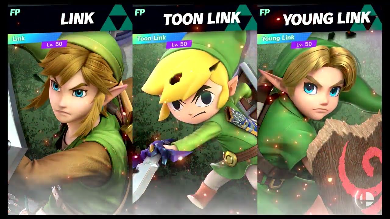 Super Smash Bros Ultimate Amiibo Fights – Request #23900 Link vs Toon Link vs Young Link