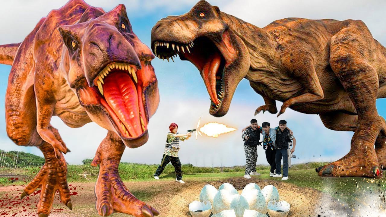 Last Blockbuster T-rex Chase All Parts | Jurassic Park Fan Made Movie | Dinosaur Video
