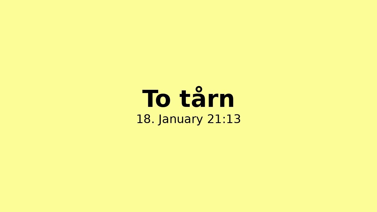To tårn