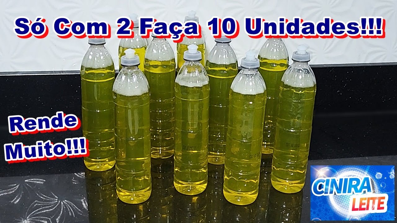 DETERGENTE NEUTRO MULTIPLICADO RENDE MUITO COM 2 FAÇA 10 UNIDADES!!!