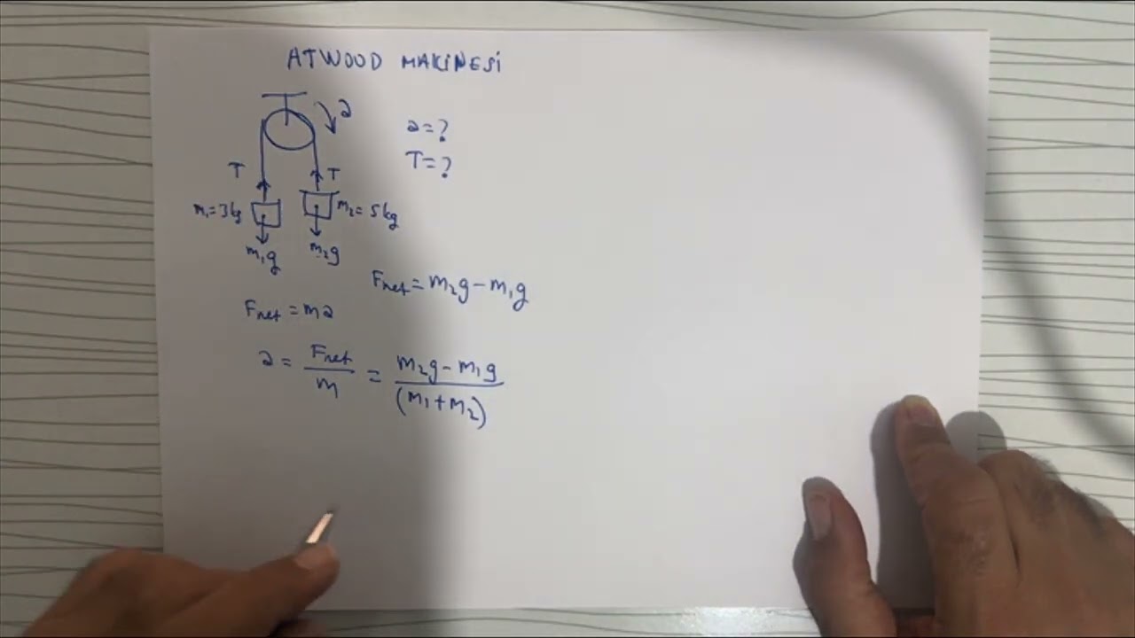 Fizik I Atwood Makinesi Soru Çözümü (Atwood Machine Question Solution)