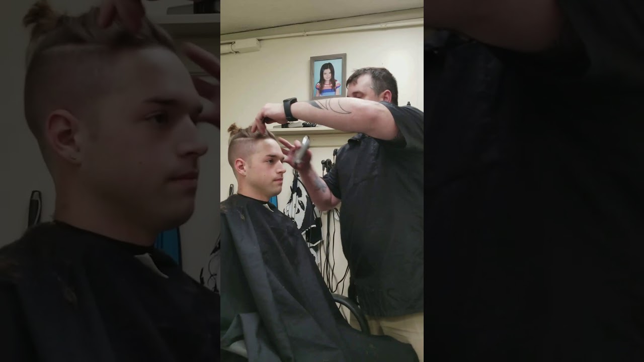 How to cut a skin tight faded man bun