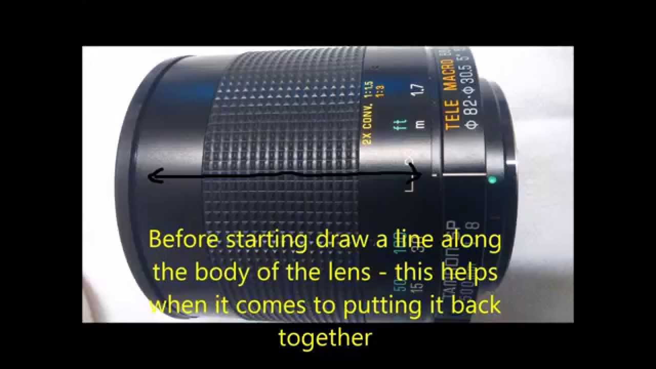 Tamron SP 500mm mirror lens, stripped to clean fungus from mirror.