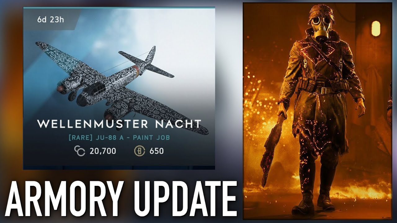 Battlefield 5 - Armory Update (Burnt Skin Bundle + Ju88 Paint)