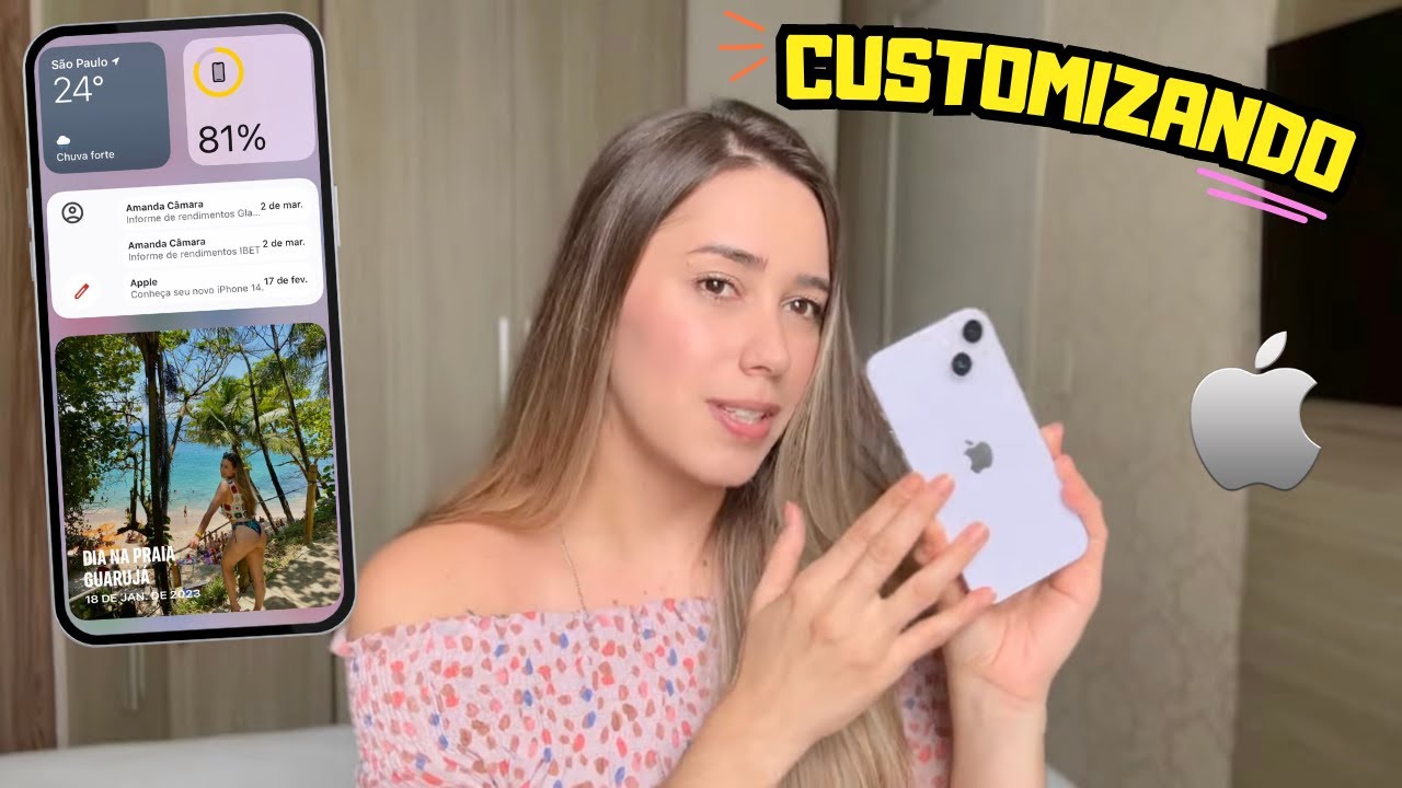 CUSTOMIZANDO MEU IPHONE 14 - organizando apps e widgets