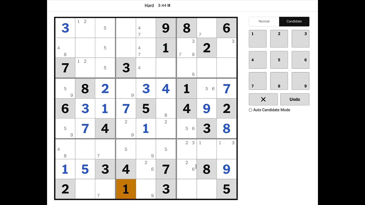The New York Times Hard Sudoku - January 31st 2026 (Solution/Walkthrough)