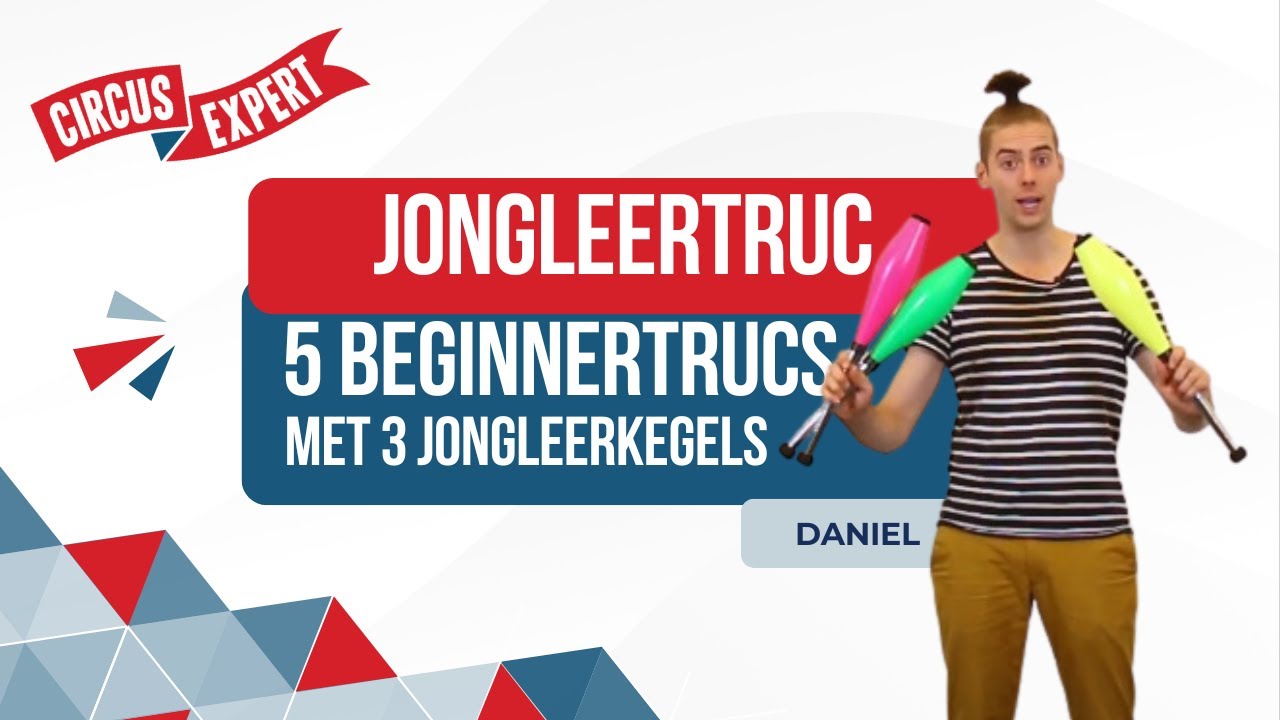 5 Beginnertrucs met 3 jongleerkegels | clubs | Jongleren | Tutorial | Circus-expert.nl