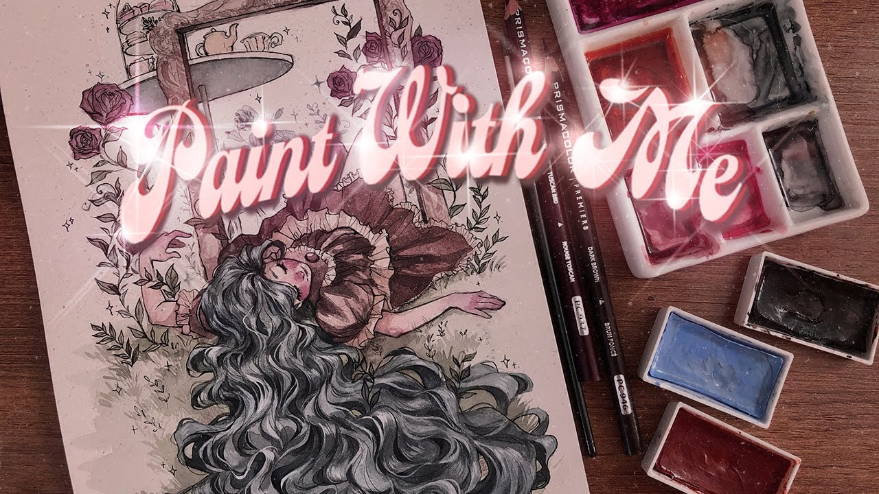 Paint With Me 🎠 Calming Watercolor painting session