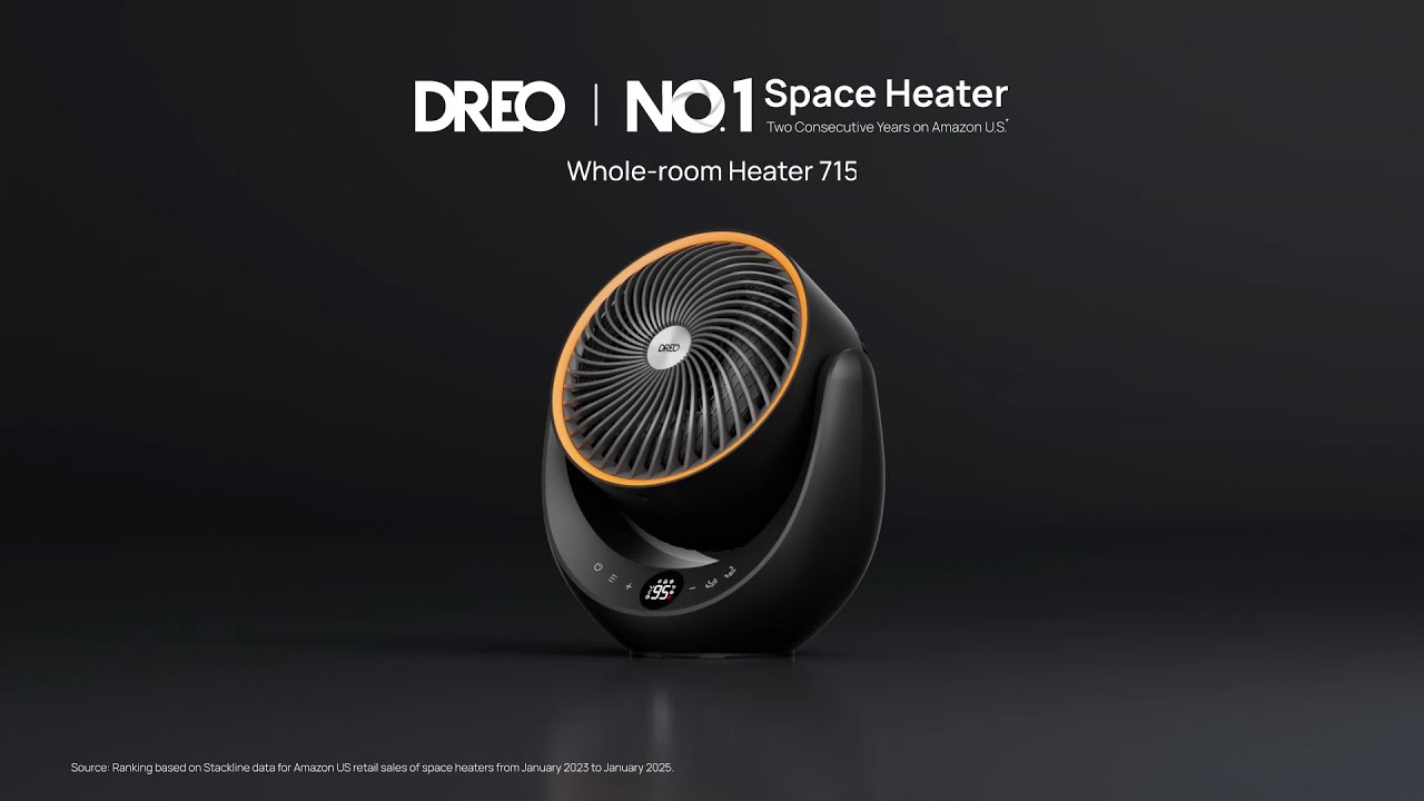DREO Whole-Room Heater 715｜Powerful & Safe 3D Heating for Your Entire Room