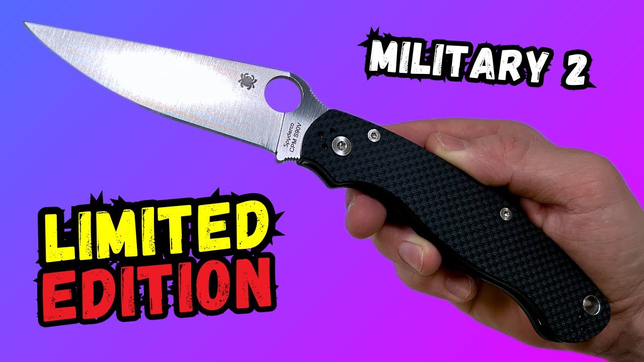 Spyderco Military 2 - S90V & Carbon Fiber Limited Edition Sprint Run Pocketknife