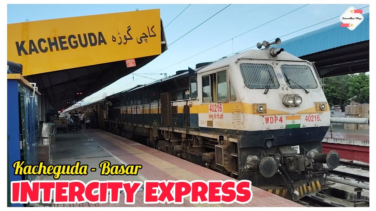 Morning Train Journey To BASAR | 17641 Narkher Intercity Express | Kacheguda - Basar