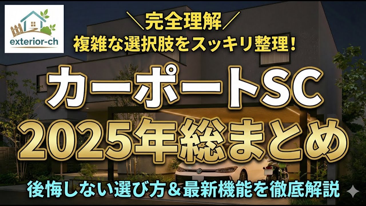 【2025年まとめ】LIXILカーポートSCの現状を完全解説します！