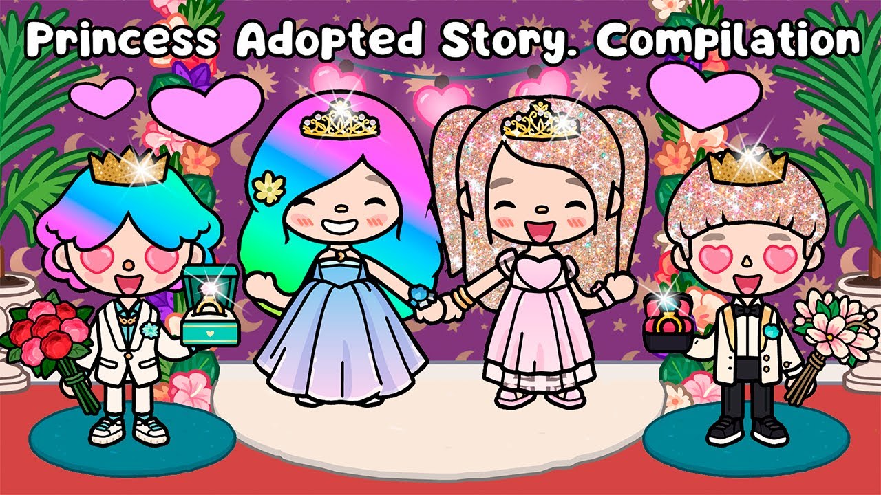 Princess Adopted Story 👸💖🤴 Compilation | Rainbow Gold hair | Toca Boca | Toca Life Story