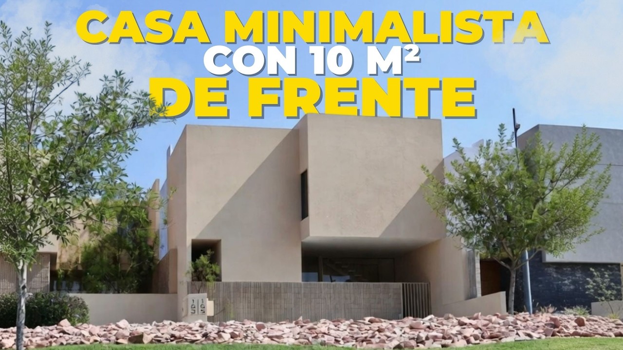 Casa de 10 Metros de Frente con Diseño Minimalista