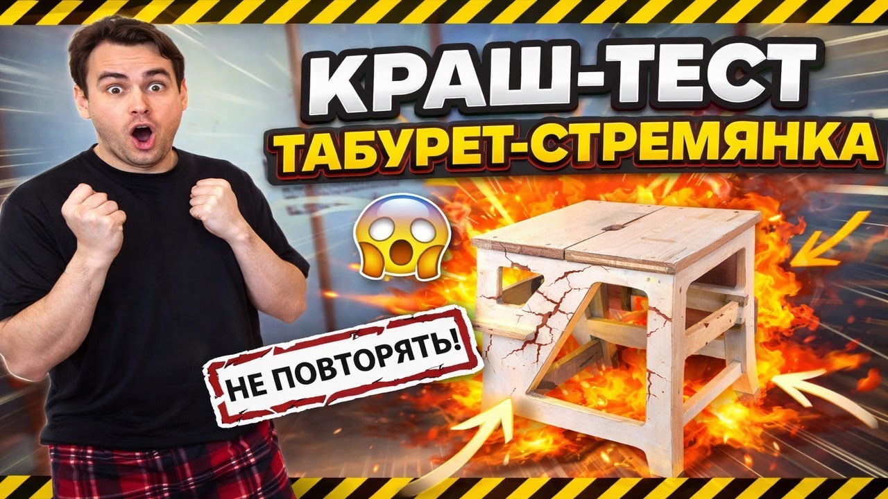 КРАШ-ТЕСТ ТАБУРЕТ-СТРЕМЯНКИ