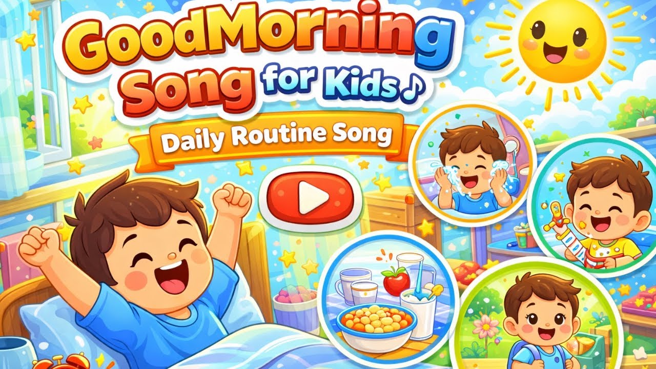Good Morning Song for Kids | Daily Routine Song | Little Guru Kids