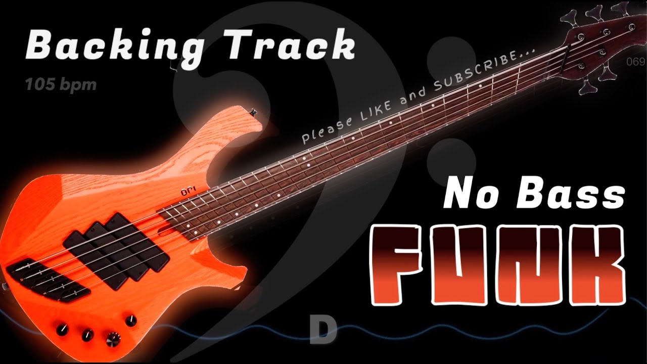 FUNK Backing Track for Bass 🚫𝄢🎸 105 bpm funk jam track in D7#9. #backingtrack