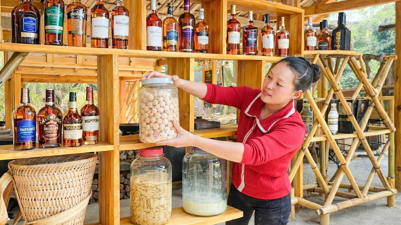 How to Make a Wine Display Cabinet As a Gift for My Husband - Daily Life | Trieu Mai Huong
