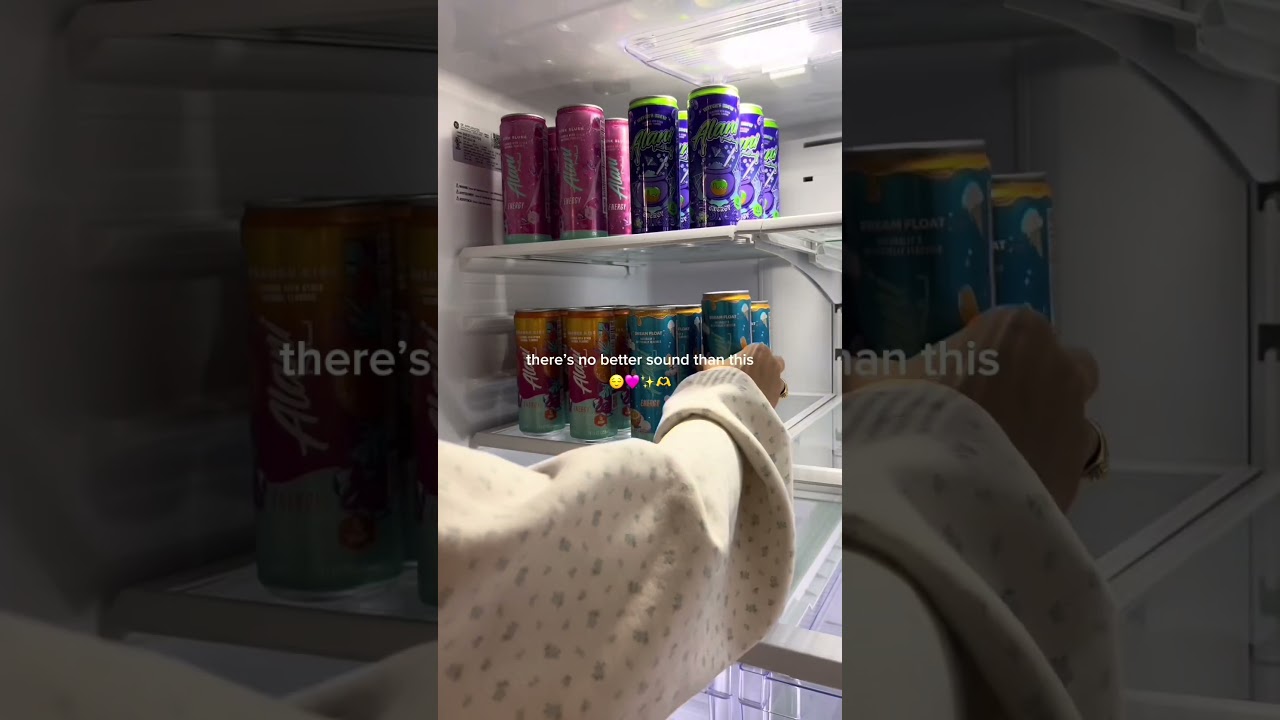 FRIDGE GOALS ⚡️🥤🤗 #asmr  #energy  #alani