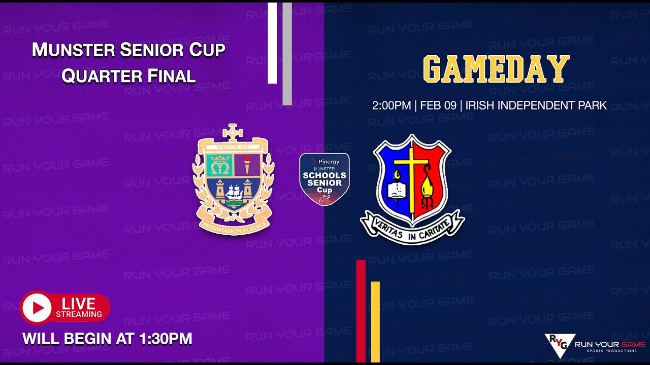 Munster Senior Cup - Presentation Brothers Cork v St Munchins (Quarter Final)