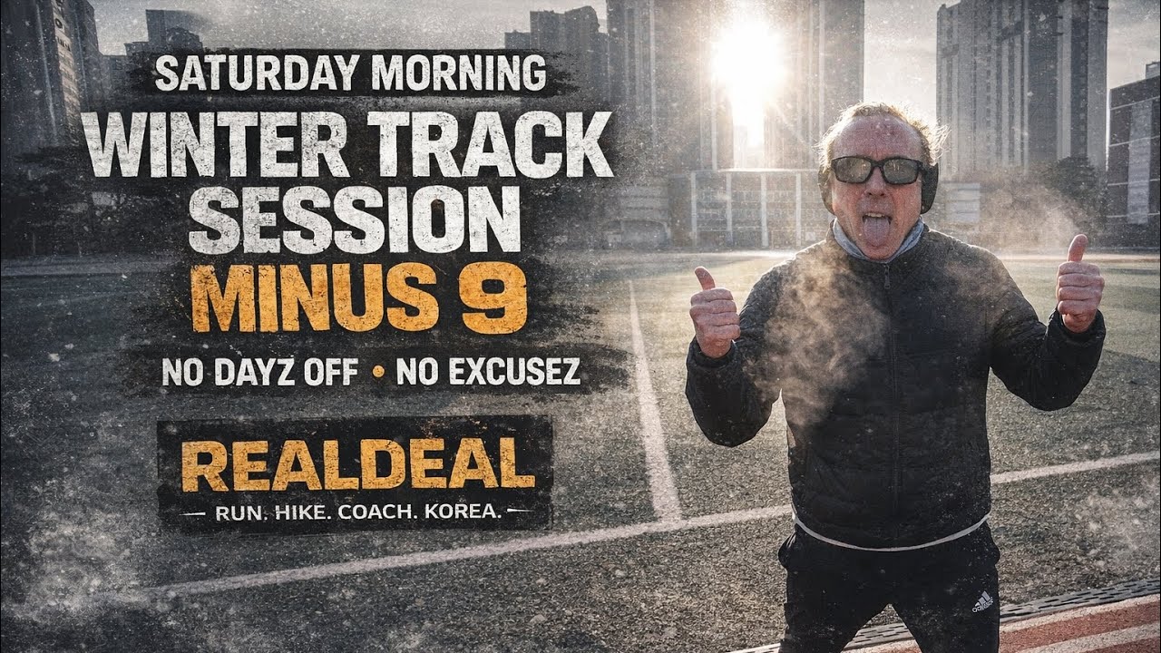 WINTER TRACK SPRINT SESSION - 12X50M - MINUS 9 - NO DAYZ OFF, NO EXCUSEZ!!!