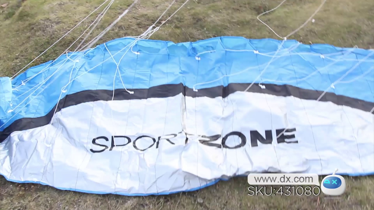 Outdoor Sports 2.5m Soft Kite Dual Line Stunt Parafoil Kite Kit - Blue